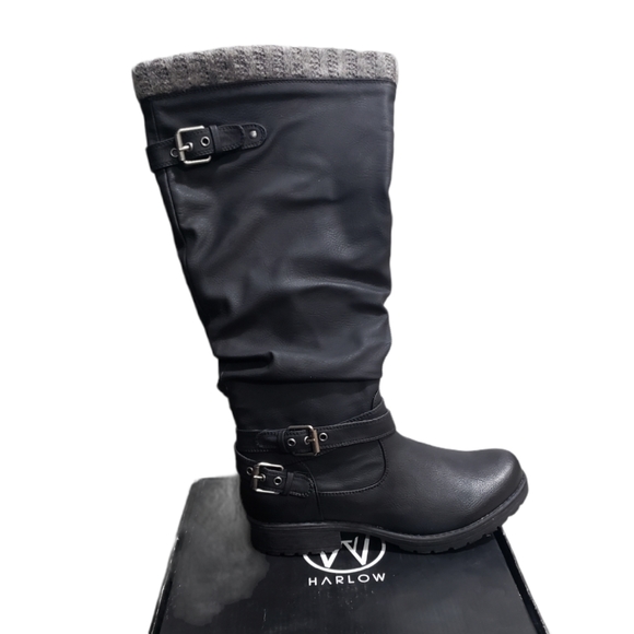 Black Harlow Heather Fall Boots. Size 7. Nwt - Picture 2 of 13